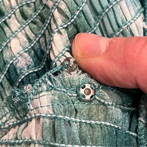 NWT Taylor Tie-Dye Smocked Bodice Mock Neckline Sleeveless Trapeze Dress Size M - Picture 6 of 13